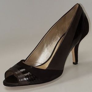 Antonio Melani Suede & Patent Leather High Heels